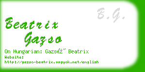 beatrix gazso business card